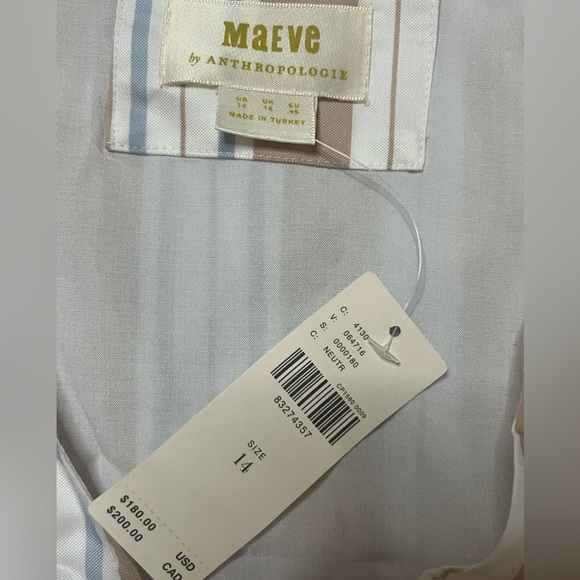 Anthropologie Maeve Asymmetrical Wrap Women’s Shirt Dress 14 - Picture 13 of 13